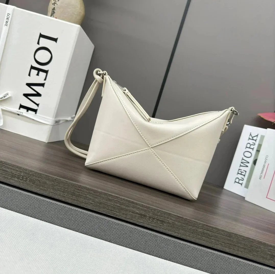 LOEWE Women's Bag Top version 【Super Original Leather Quality】24New Women's Bag LoePuzzleFoldpouch Handbag Folding Bag hobo Bag Vegetable Basket Bag Shoulder Bag Underarm Bag Crossbody Bag Pouch Mahjong Bag Liner Bag Clutch Kowloon Leather Products