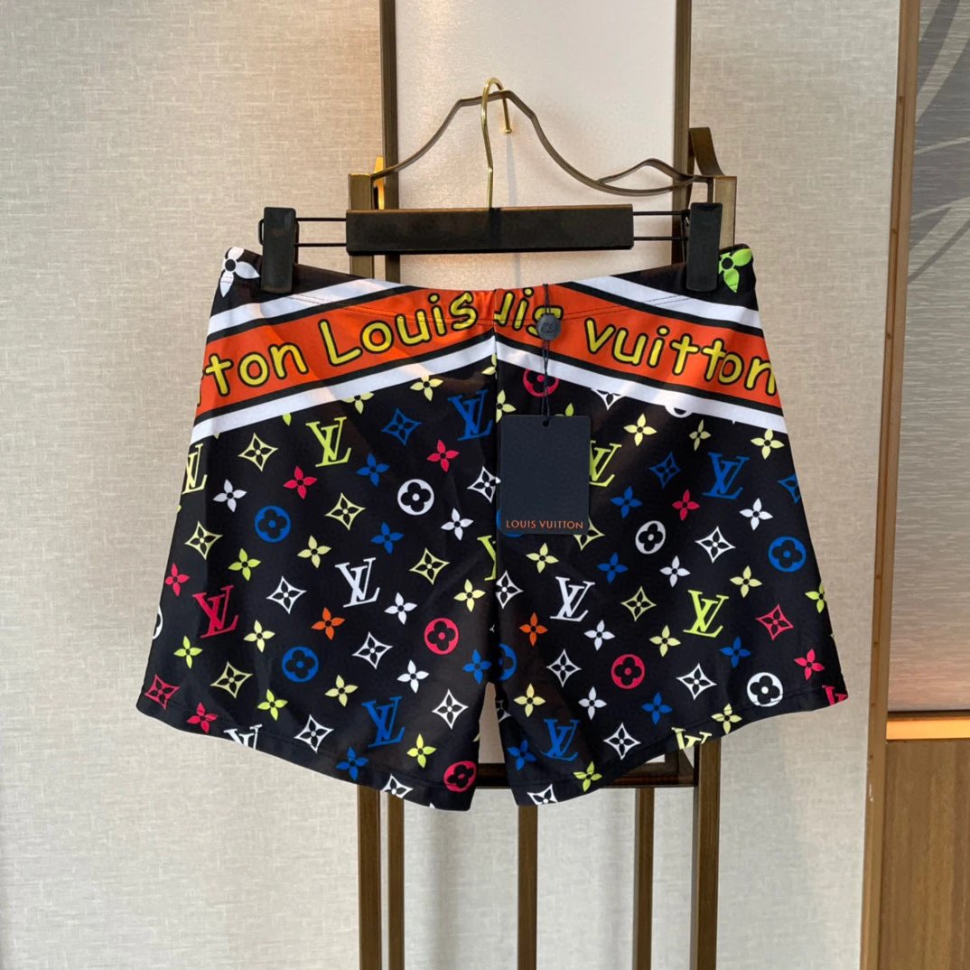 Louis Vuitton LV Shorts Full Letter Print logo Beach Shorts25ss New Five-Point Pants os Loose Quick-Dry Unisex Casual Trendy Brand Big Shorts5Pants