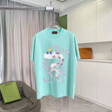 Gucci T-shirt Limited Edition Letter Print on Chest for the Year of the Snake logo round Neck Short Sleeve25ss New pure cotton T Unisex T-Shirt OS Loose Fit Base Shirt Top Half Sleeve T-Shirt