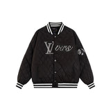 Louis Vuitton LV Jackets Embroidered Baseball Jacket Cotton Coat Unisex Jacket Casual Loose Fit Versatile Winter Warm Sports Jacket
