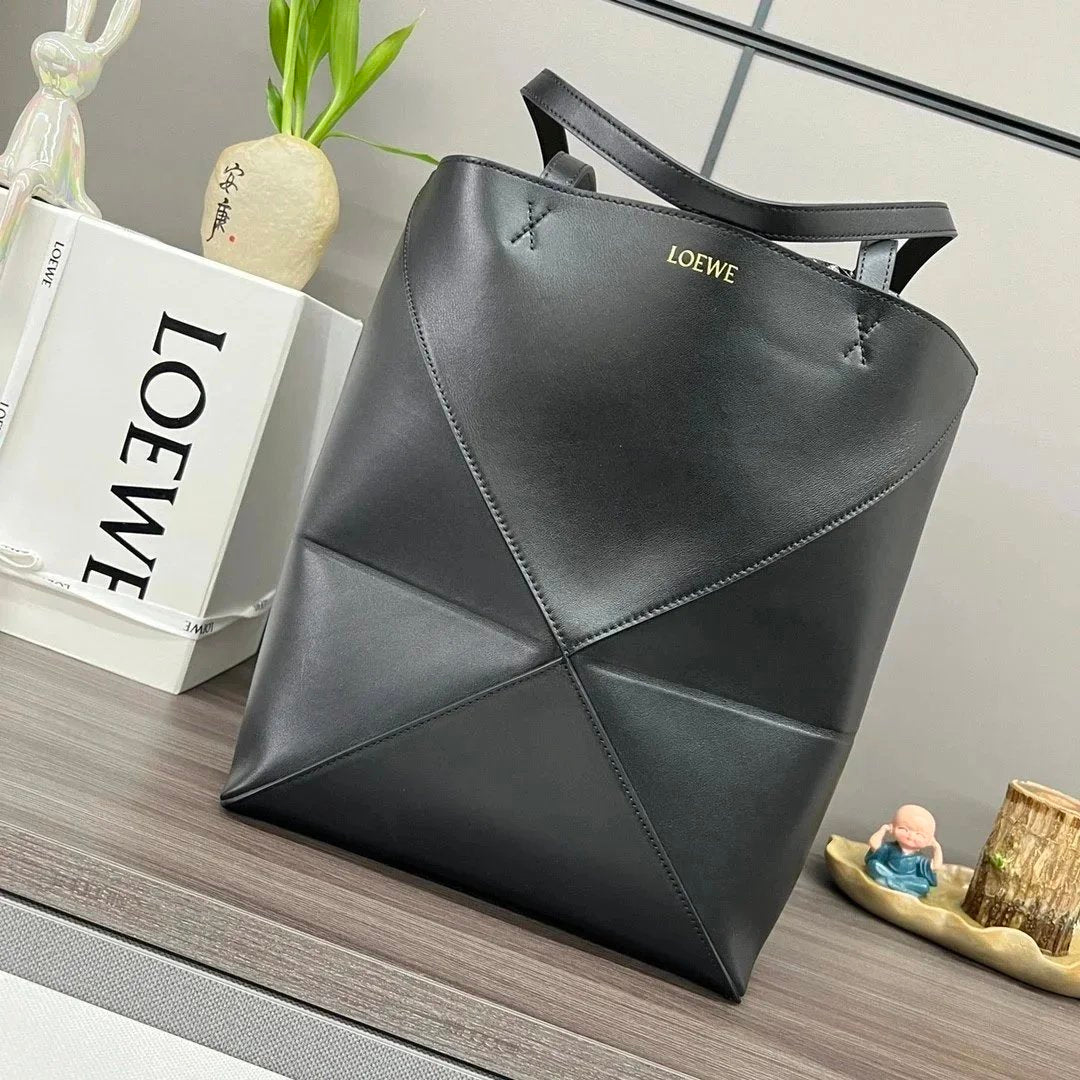 LOEWE Women's Bag Top version 【Kowloon Leather Premium Edition】23New PuzzleFold Handbag Folding Underarm Bag Tote Bag Shopping Bag Handbag Men's and Women's Bags mini Small Tote Bag Oversized Shopping Bag Big Tote tote Bag