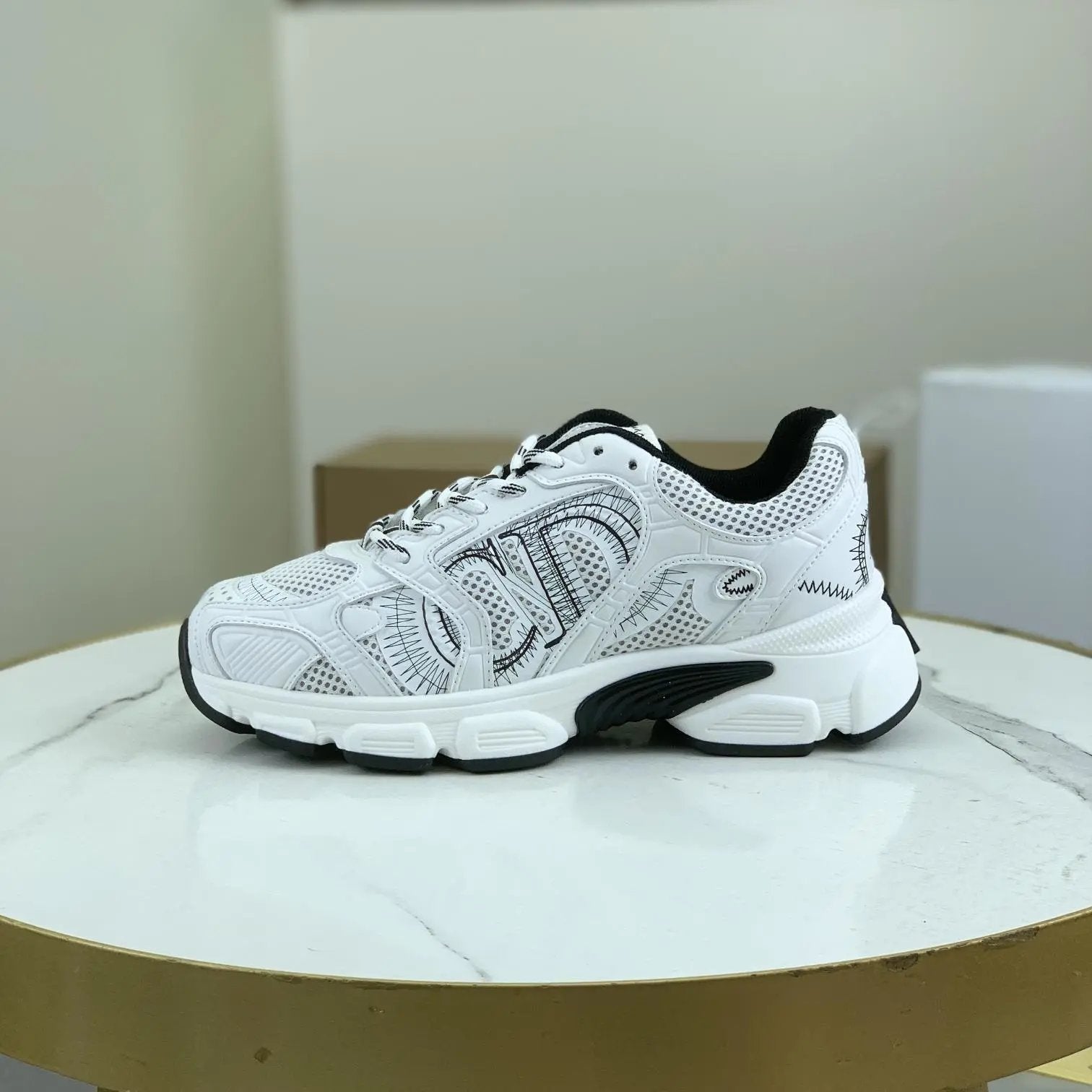 Dior Shoes New Men's Shoes Sneaker Letters logo Low-Top Mesh Surface Platform Height Increasing Women Shoes Dad Shoes