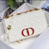 Dior Women's Bag Top version Caro2023Spring New，Cowhide with Classic Rhombus Women's Bag Chain Bag Shoulder Crossbody Handbag