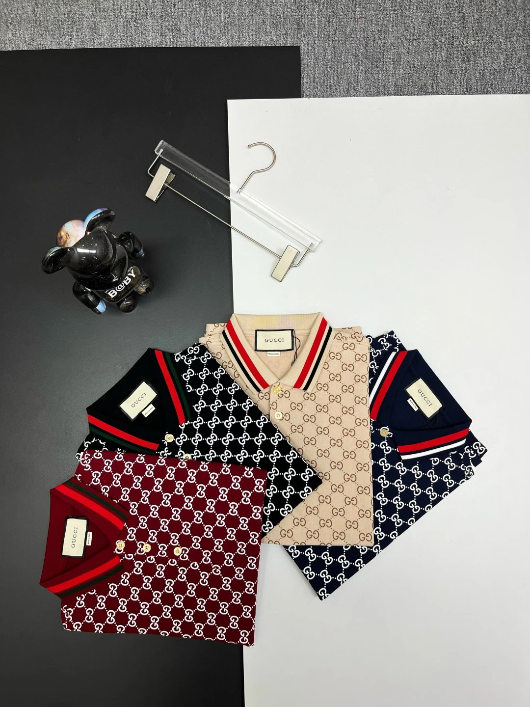 Gucci T-shirt Front Full Print Old Flower logo Printing POLO Shirt Lapel Short Sleeve25ss New Unisex Style OS Loose T Summer Half Sleeve Business Shirt Plus Size T-Shirt