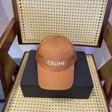 Celine Hat Classic Letters logo Baseball Cap Sunshade Sun Protection Duckbill Cap Large Head Circumference Slimming Face Curved Brim Versatile Sports Hat for Men and Women Couples Same Style