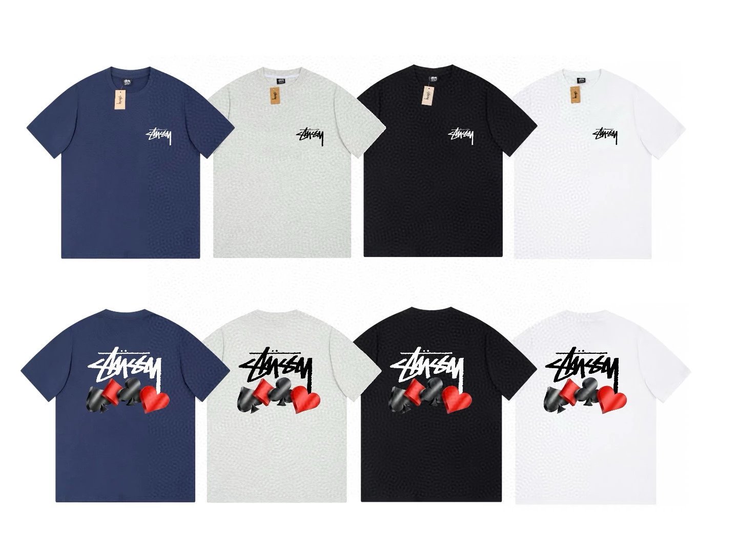 Stussy T-shirt Top Version Maychao2023Joint Fashion Brand Printing Loose Men's and Women's Same High Street Short Sleeve T T-shirt