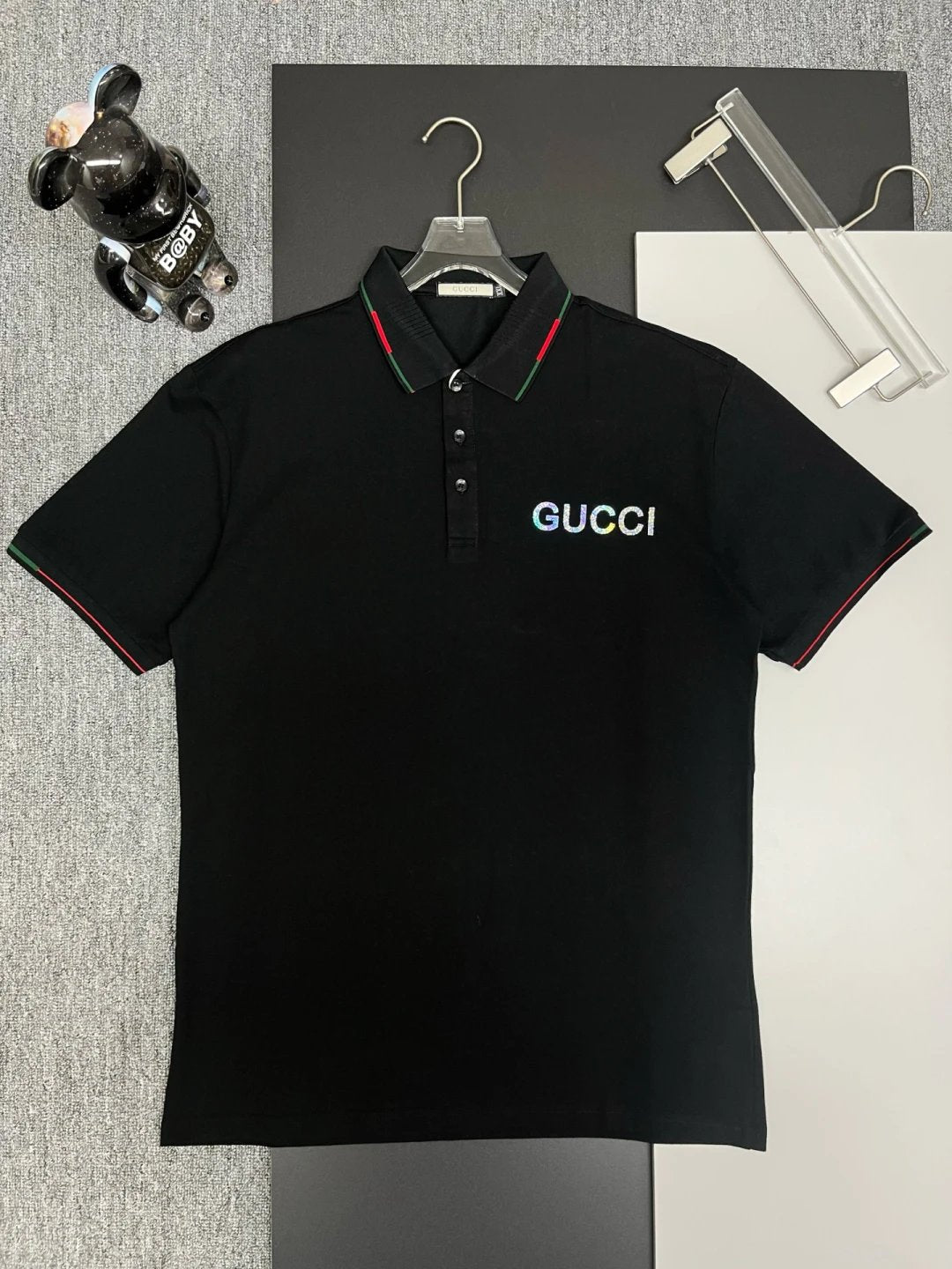 Gucci T-shirt Colorful letters on the chest logo Printing POLO Shirt Lapel Short Sleeve25ss New Unisex Style OS Loose T Summer Half Sleeve Business Shirt Plus Size T-Shirt