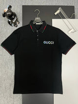 Gucci T-shirt Colorful letters on the chest logo Printing POLO Shirt Lapel Short Sleeve25ss New Unisex Style OS Loose T Summer Half Sleeve Business Shirt Plus Size T-Shirt