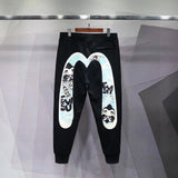 Evisu Sweatpants Top Version Spring and Summer New Men's Graffiti Damo Printed Casual Sweatpants Trousers