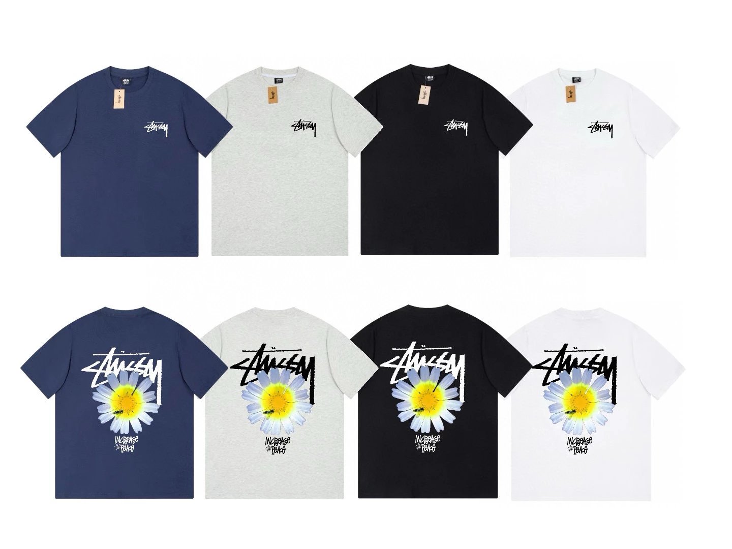 Stussy T-shirt Top Version European and American Fashion Brand Short Sleeve T T-shirt Classic Printed Loose Version Men and Women Couple Casual Half Sleeve