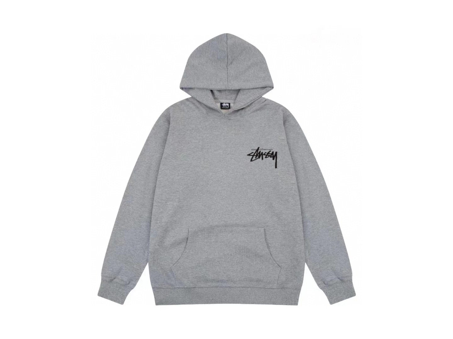 Stussy Hoodie Top Version American High Street Hooded Sweater Same Earrings for Couple Fashion Brand Trend Graffiti Black Eight Dice