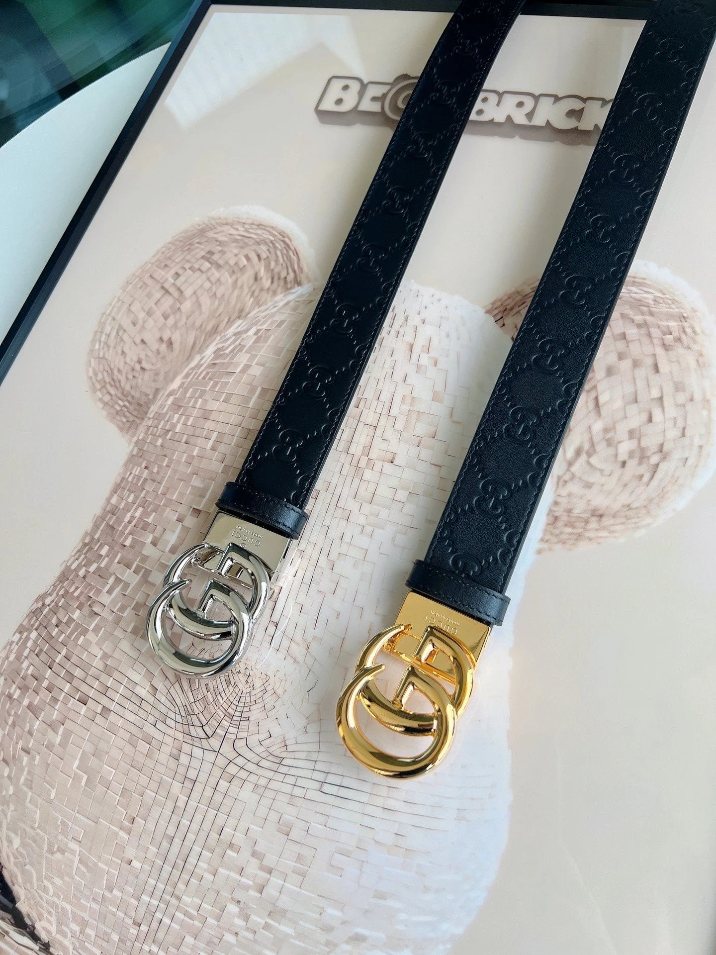 Gucci Belt Top version New Original Single Men's Belt Leather Belt Double g Belt Men's Fashion Casual Original Leather Gujia Belt GG3.5Home Pant Belt Male Gucci Gucci Men's Belt Ferragamo