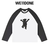 We11done Hoodie Top Version Zhao Lusi Yang Mi Long Sleeve T T-shirt Color Graffiti Letters Gradient Spring and Autumn