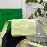 Bottega Veneta Women's Bag Top version 【Original Goods】Classic Mini Woven Bag mini6Lattice Camera Bag Lipstick Pack Small Waste Bag miniCassette Pillow Bag Woven Square Bag Rubik's Cube Woven Bag Men's and Women's Handbags Same Style Crossbody Bag Shoulde