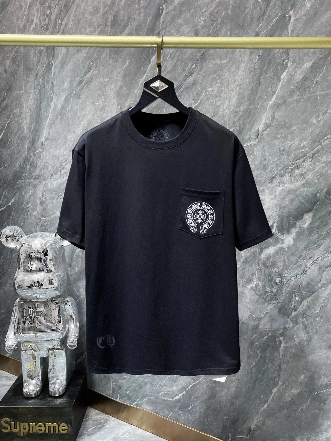 Chrome Hearts T-shirt Top Version Counter Same Style Pure Cotton Summer Men's and Women's Same Fashion Loose All-Matching2024New Short Sleeve T T-shirt