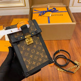 Louis Vuitton LV Men's Bag Top version 【】TRUNKVERTICAL Presbyopic Chain Bag Fashion Retro Phone Bag Box Bag Shoulder Messenger Bag M67873M63913
