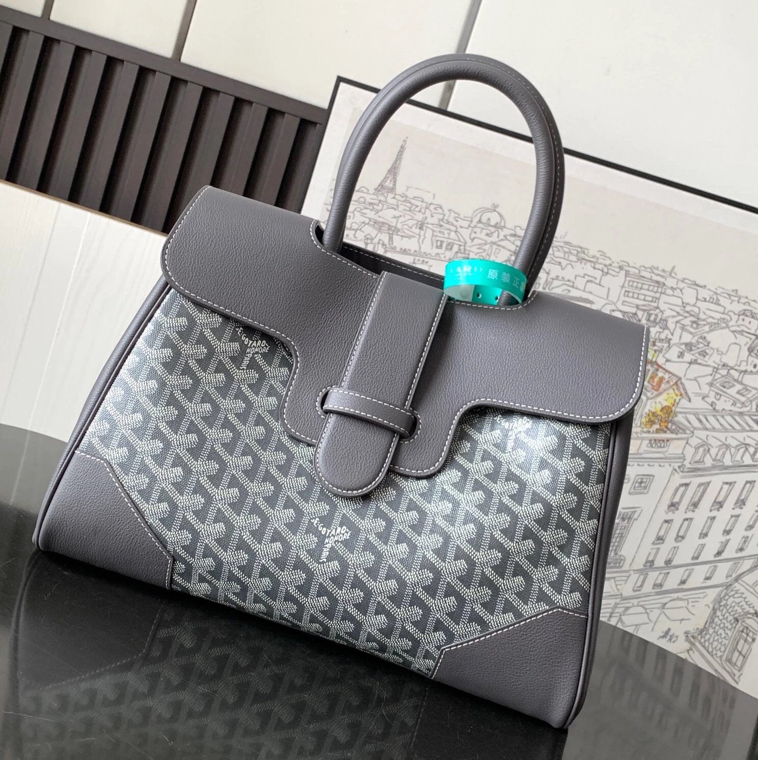 Goyard Bag Top version New Saigon Tote Handbag Shopping Bag Tote Bag Saigon Saigon Bag Star Same Style Leather Crossbody Kelly Bag