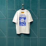 Louis Vuitton LV T-shirt Back Daisy Print logo round Neck Short Sleeve25ss New Pure Cotton Unisex Style T T-shirt OS Loose Fit Base Shirt Top Half Sleeve T-Shirt