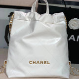 Chanel Women's Bag Top version 【Original Leather Surrogate Shopping】2022New bag22bag Backpack22No. Garbage Bag Backpack22bag Shoulder Bag Hand-Carrying Bag Backpack Shoulder Bag Women's Bag As3313AS3859