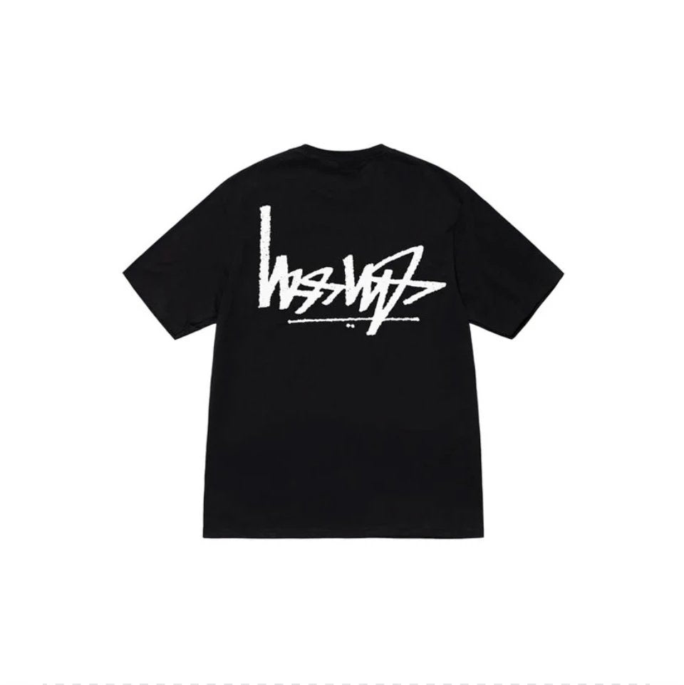 Stussy T-shirt Top Version Fashion Brand Plush Dice Summer Men's and Women's Same Style Short Sleeve T T-shirt