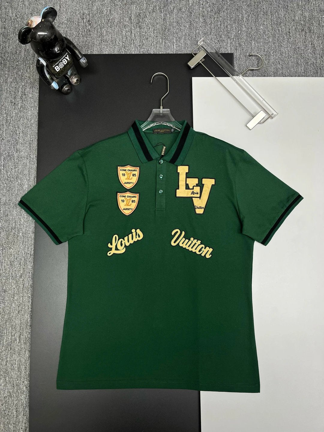 Louis Vuitton LV T-shirt Chest Letter Pattern logo Embroidery POLO Shirt Lapel Short Sleeve25ss New Unisex Summer Short Sleeve OS Loose T Business Half Sleeve Shirt Plus Size T-Shirt