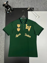 Louis Vuitton LV T-shirt Chest Letter Pattern logo Embroidery POLO Shirt Lapel Short Sleeve25ss New Unisex Summer Short Sleeve OS Loose T Business Half Sleeve Shirt Plus Size T-Shirt