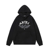 Amiri Hoodie 2024Autumn and Winter New Embroidered Patch Letter Pattern Hooded Sweater for Men and Women