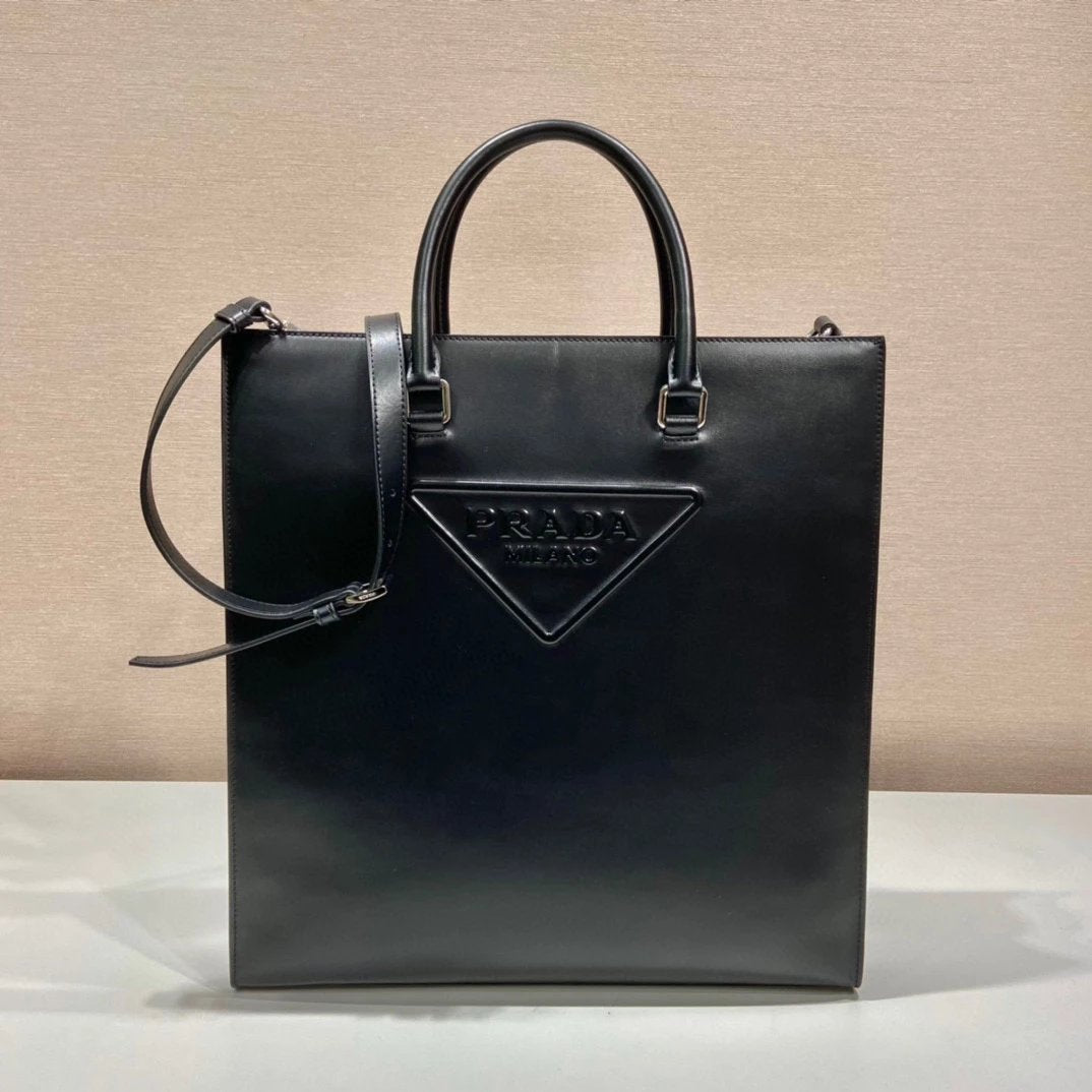 PRADA Bag Top version Version Latest Men's Calfskin Tote Messenger Bag Shoulder Bag Handbag Men's Bag2VG084