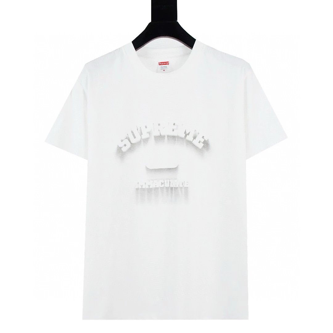 Supreme T-shirt Top Version Counter Same Style Pure Cotton Summer Men's and Women's Same Fashion Loose All-Matching2024New Short Sleeve T T-shirt