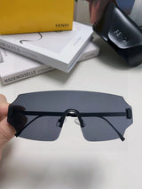 Fendi Sunglasses Face Shield Sunshade Windproof Sunglasses Slimming Non-Prescription UV Protection Unisex Couple Style Driving Beach Fishing25ss New Sports Casual Versatile
