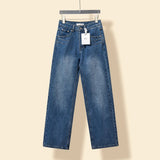 Dior Jeans Five-Pointed Star Embroidered Denim Straight-Leg Pants for Women Versatile Casual