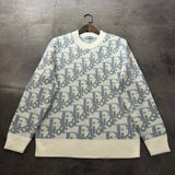 Dior Sweater 2024New Letter Jacquard Knit Sweater Long Sleeve Thickened Lazy Style Unisex Loose Knit Top Coat Versatile Casual Wear