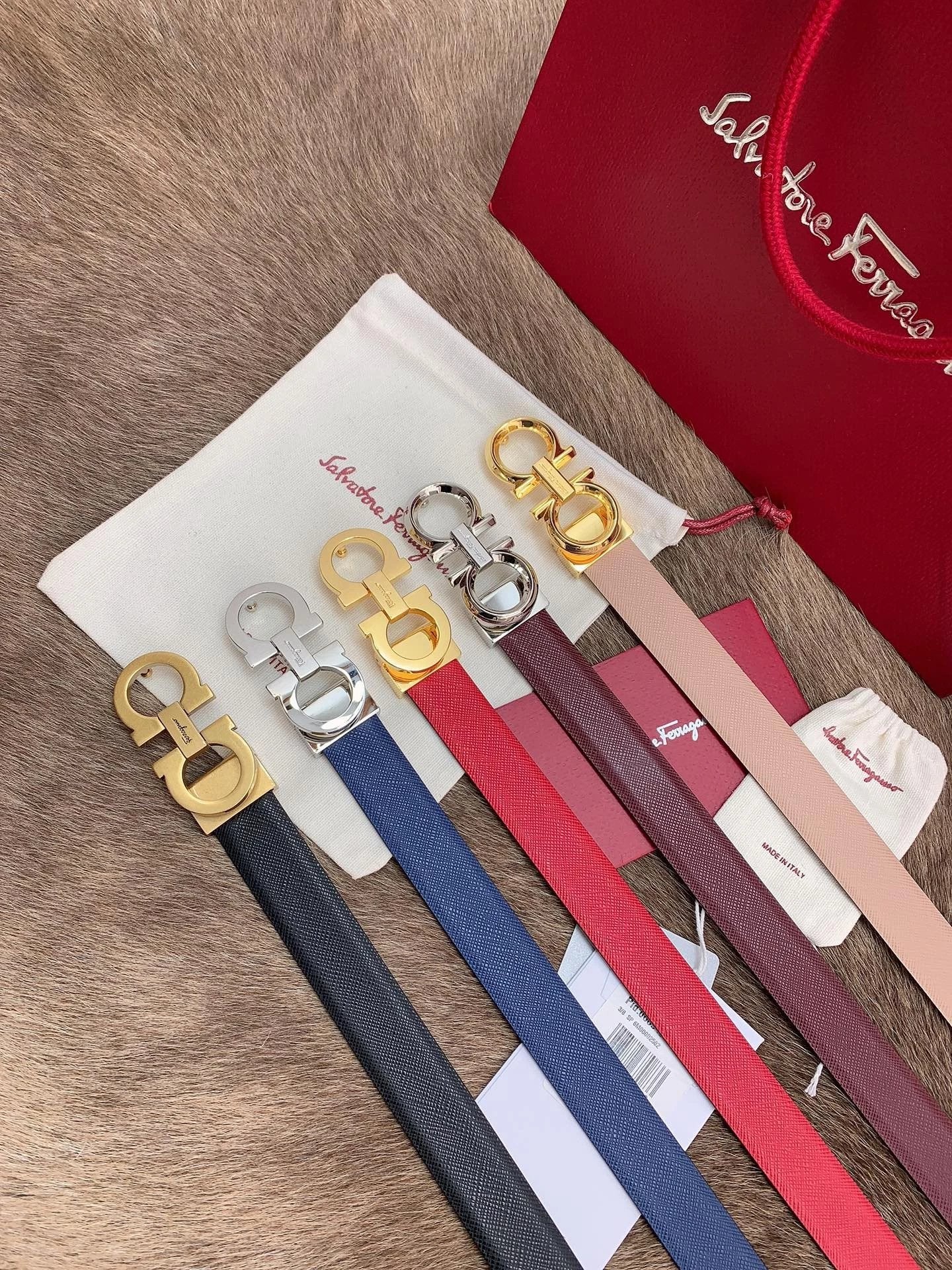 Ferragamo Belt Top version 【Full Package】Women's Belt Width2.5cm with Chip nfc Anti-Counterfeiting Quality Counter Full Set Packaging Italian Double-Sided Cowhide Matching Boutique Brass Buckle Length Can Be Cut by Yourself Counter Belt Fashion All-Match