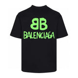 Balenciaga T-shirt Double Back B Large Letter Print logo round Neck Short Sleeve25ss New Pure Cotton Unisex Style T T-shirt OS Loose Fit Base Shirt Top Half Sleeve T-Shirt