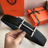 Hermes Belt Top version Brand New High Quality Belt Men's First Layer Cowhide Business Casual Jeans Button Belt