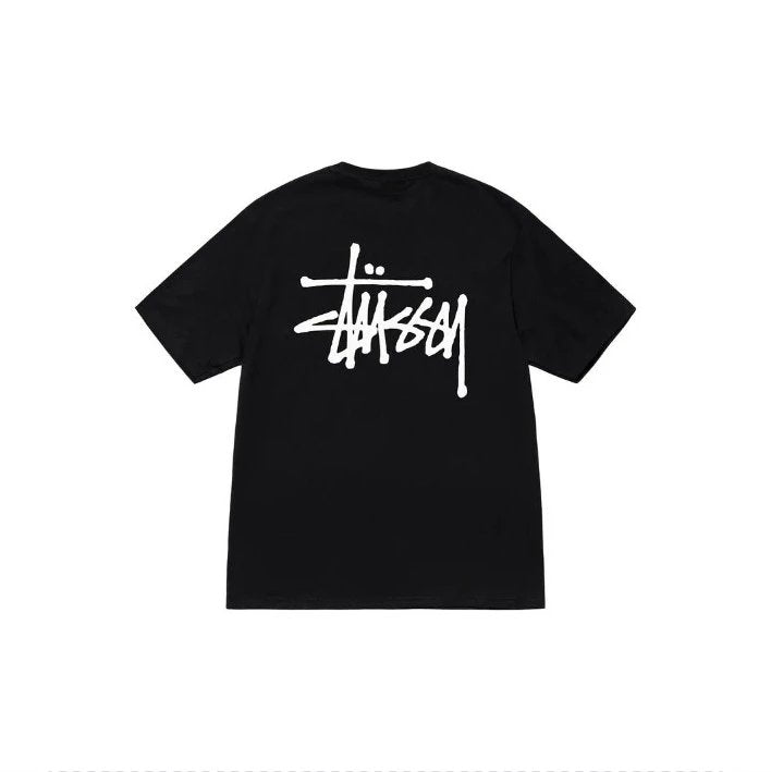 Stussy T-shirt Top Version Fashion Brand Plush Dice Summer Men's and Women's Same Style Short Sleeve T T-shirt