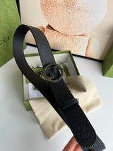 Gucci Belt Top version 【Full Package】Men's Leather Belt Gucci Width for Personal Use4.0cm Italian Double-Sided Imported First-Layer Cowhide Double G Embossed Boutique Double G Steel Buckle Low-Key Luxury Fashion All-Matching G Men's Belt