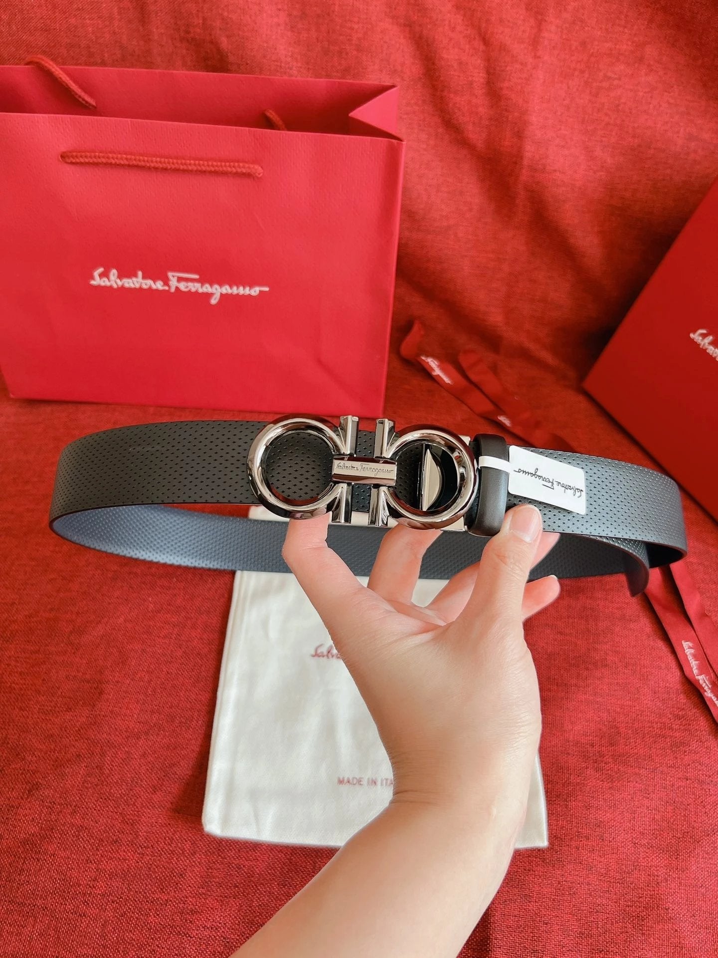 Ferragamo Belt Top version 【Full Package】Belt Width for Men and Women3.5cm with Chip nfc Anti-Counterfeiting Quality Counter Full Set Packaging Italian Double-Sided Cowhide Matching Boutique Brass Buckle Belt Pants Belt