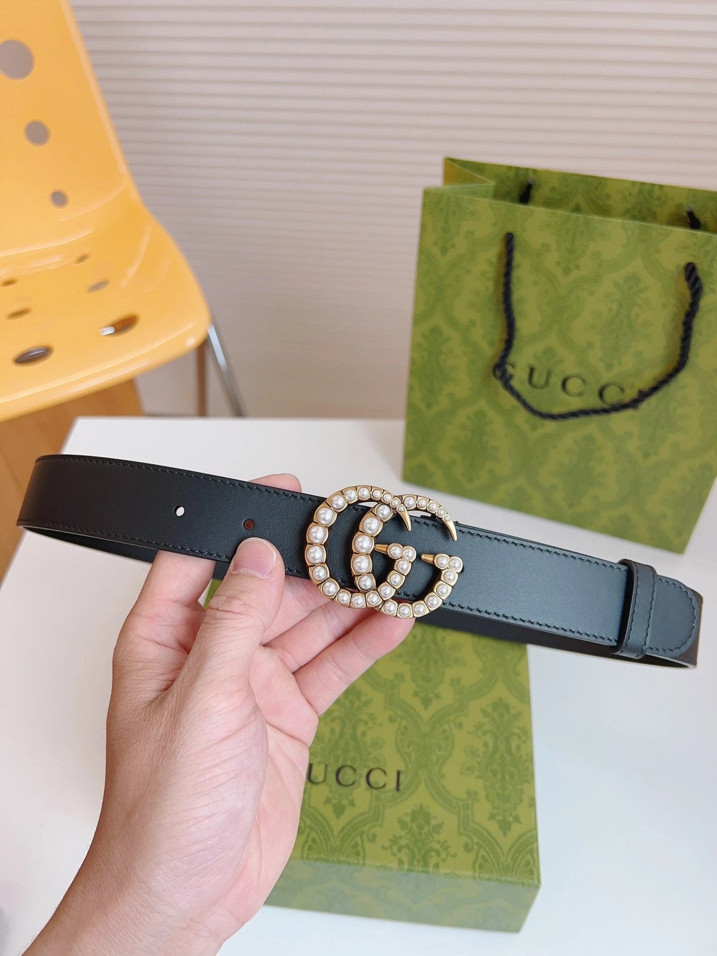 Gucci Belt Top version 《Full Package》New Original Women's Belt2.0Genuine Leather Belt Women's Pair g Belt Men's Fashion Casual Original Leather Gujia Belt GG Home Pant Belt Female Guqi Guqi Shi Belt Feila Grid