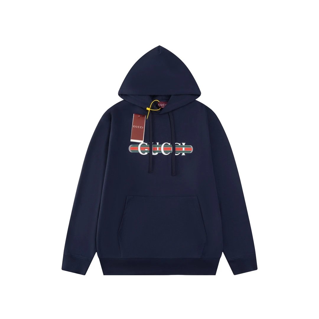Gucci Hoodie Classic Logo logo Printed Hoodie Sweatshirt Jacket Top Unisex Sports Casual OS Loose fit versatile style