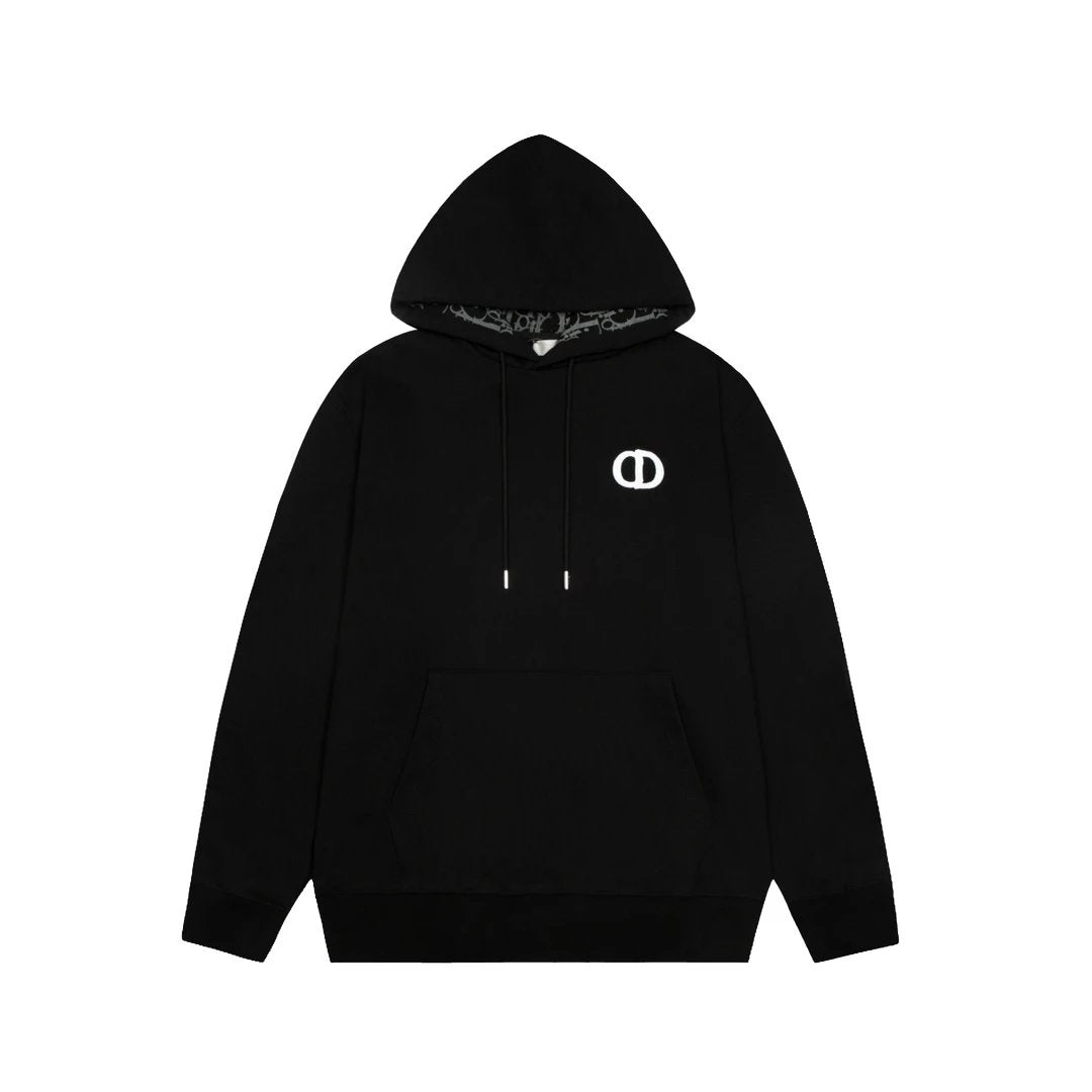 Dior Hoodie logo Embroidered Hoodie Sweatshirt Jacket Top Unisex Sports Casual OS Loose fit versatile style