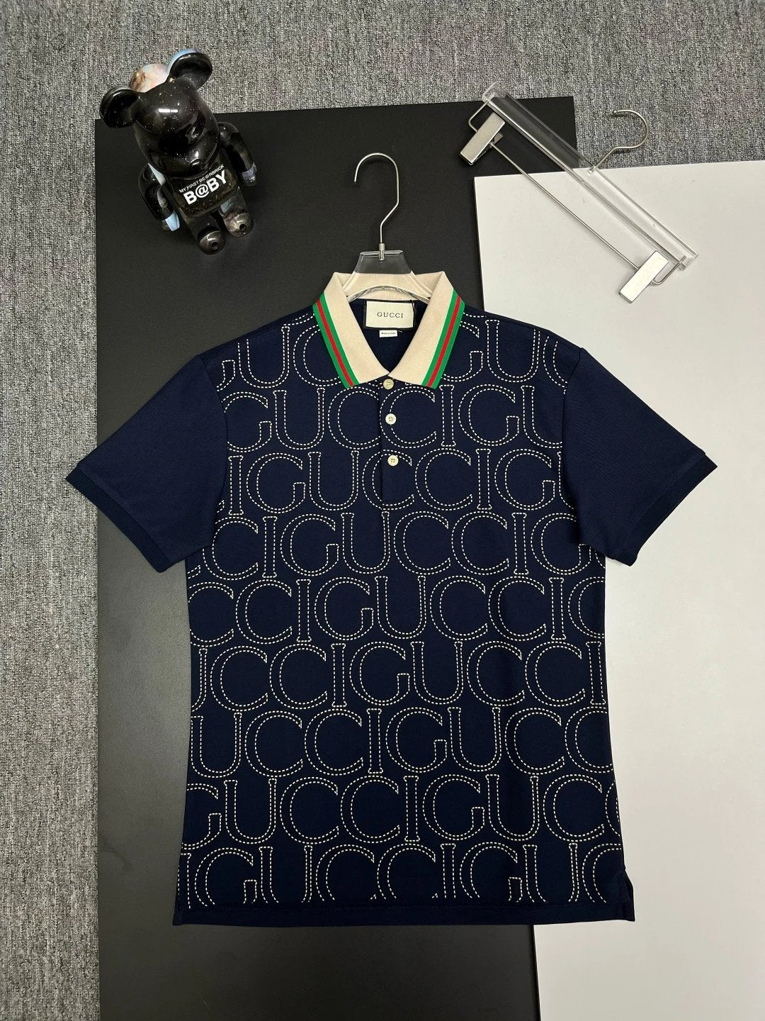 Gucci T-shirt Front with Full Letter Print logo Printing POLO Shirt Lapel Short Sleeve25ss New Unisex Commuter Short Sleeve Summer Loose Fit T Business Shirt Plus Size T-Shirt