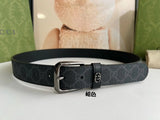 Gucci Belt Top version New Original Men's Belt Leather Belt for Men3.5Double g Belt Men's Pin Buckle Fashion Casual Original Leather Gujia Belt GG Home Pants Women's Gucci Gucci Women's Belt Ferragamo