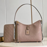 Louis Vuitton LV Women's Bag Top version 【Original Leather】2022Autumn and Winter New Full Leather Embossed Series Tote Bag CARRYALL Handbag Underarm Bag Shoulder Handbag Women's Bag Hand Bag Handbag Shoulder Bag Underarm Bag Women's Bag M46288M46289