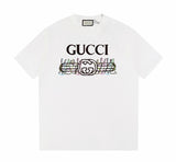 Gucci T-shirt Chest Letter Print logo round Neck Short Sleeve25ss New pure cotton T Unisex T-Shirt OS Loose Fit Base Shirt Top Half Sleeve T-Shirt