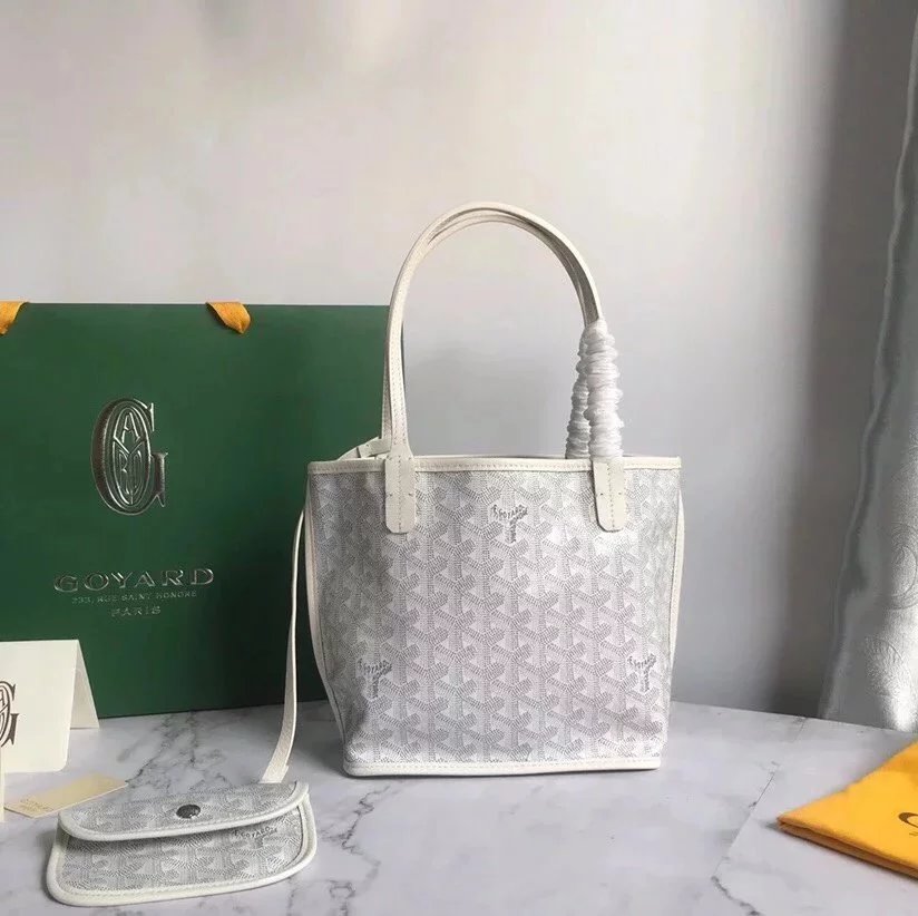 Goyard Bag Top version 【Original Leather Hardware】Gojia Classic mini Double-Sided Shopping Bag Tote Bag Vegetable Basket Vegetable Basket Bags mini Tote Bag Handbag Small Tote Bag Women's Bag