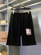 Burberry Shorts Letter Stickers logo Five-point Shorts25ss New Drawstring Casual Summer Pants American Style5Two-in-One Casual Sweatpants for Men and Women, Pure Cotton Joggers
