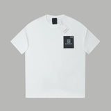 Givenchy T-shirt Front Chest 3D Leather Tag with Metal Letters logo round Neck Short Sleeve25ss New pure cotton T Unisex T-Shirt OS Loose Fit Base Shirt Top Half Sleeve T-Shirt