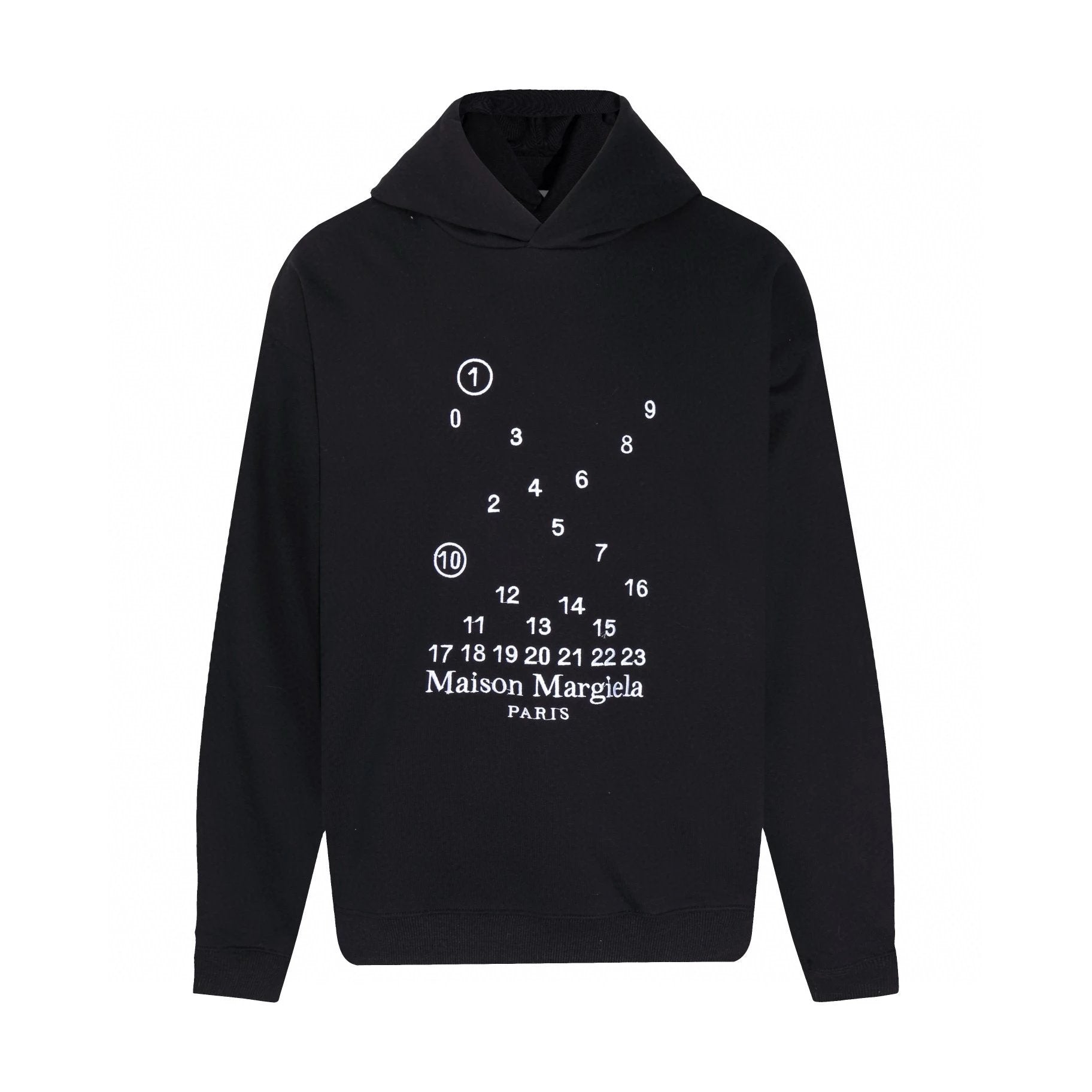 Maison Margiela Hoodie Top Version Special-Interest Fashion Brand Style Garbled Numbers Letters Embroidered Hoodie Casual Same Hoodie Fashion