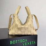 Bottega Veneta Women's Bag Top version 【Premium Version】Cassette Bowling Bag Sheepskin Woven Bag Women's Bag Large Capacity Unisex Commuter Portable Shoulder Messenger Bag Men's and Women's Bags New Hammock Bag